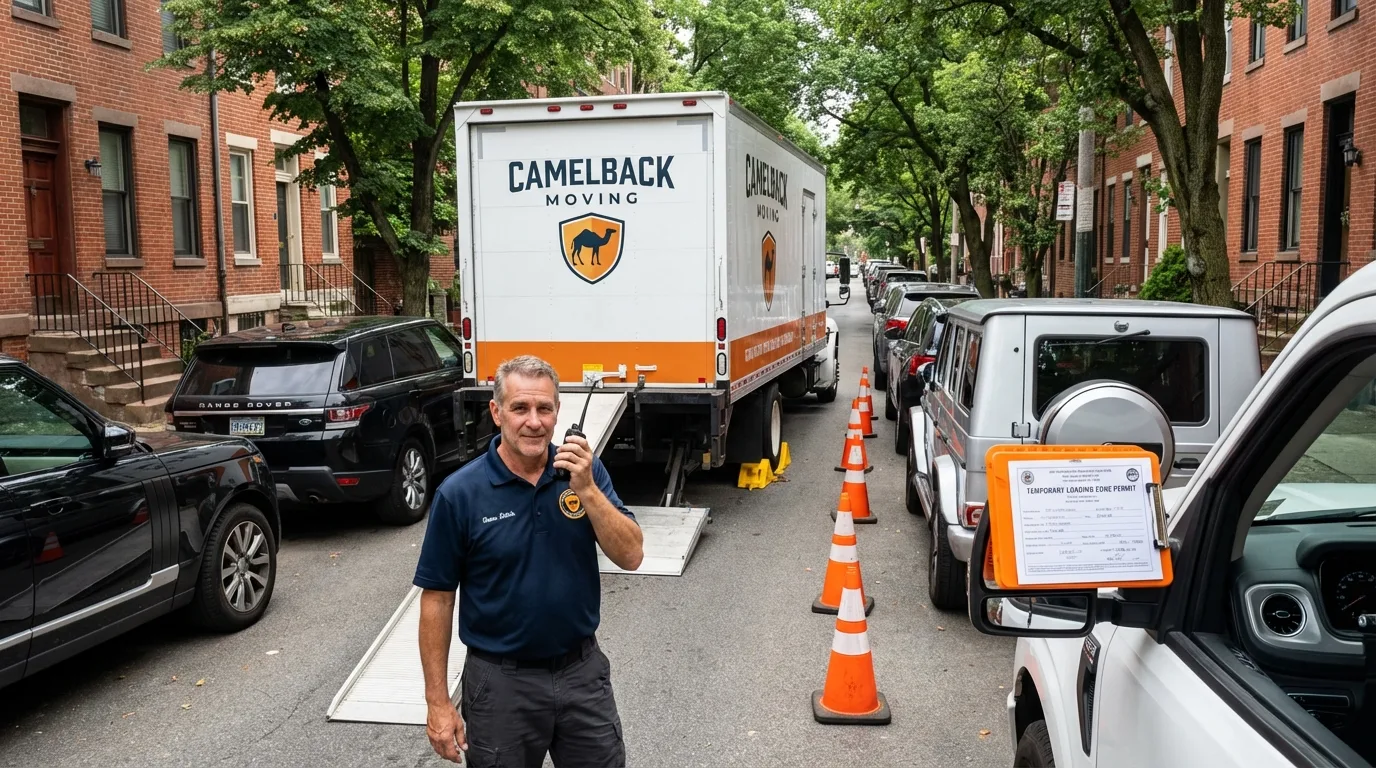 City street loading permit setup in Bayville, NY