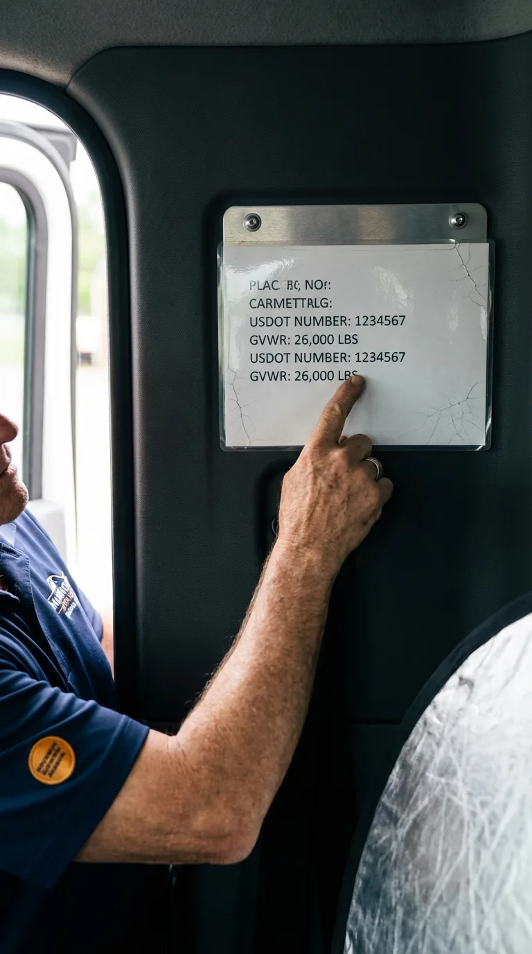 USDOT licensing placard verification in Bayville